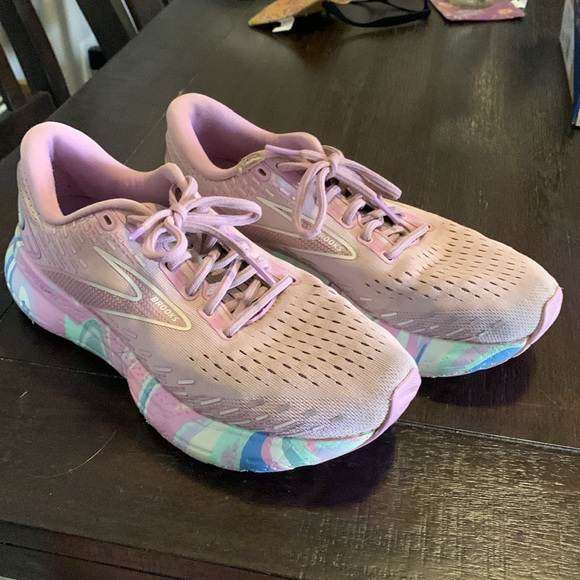 Brooks Glycerin 20 Lavender/Multi-Color Print Size 8.5M Athletic Shoes - Picture 4 of 4